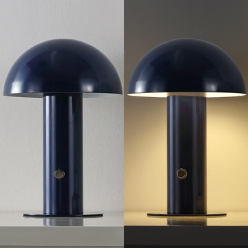 Boletus 10.75" Contemporary Bohemian Rechargeable/Cordless Iron Integrated LED Mushroom Table Lamp